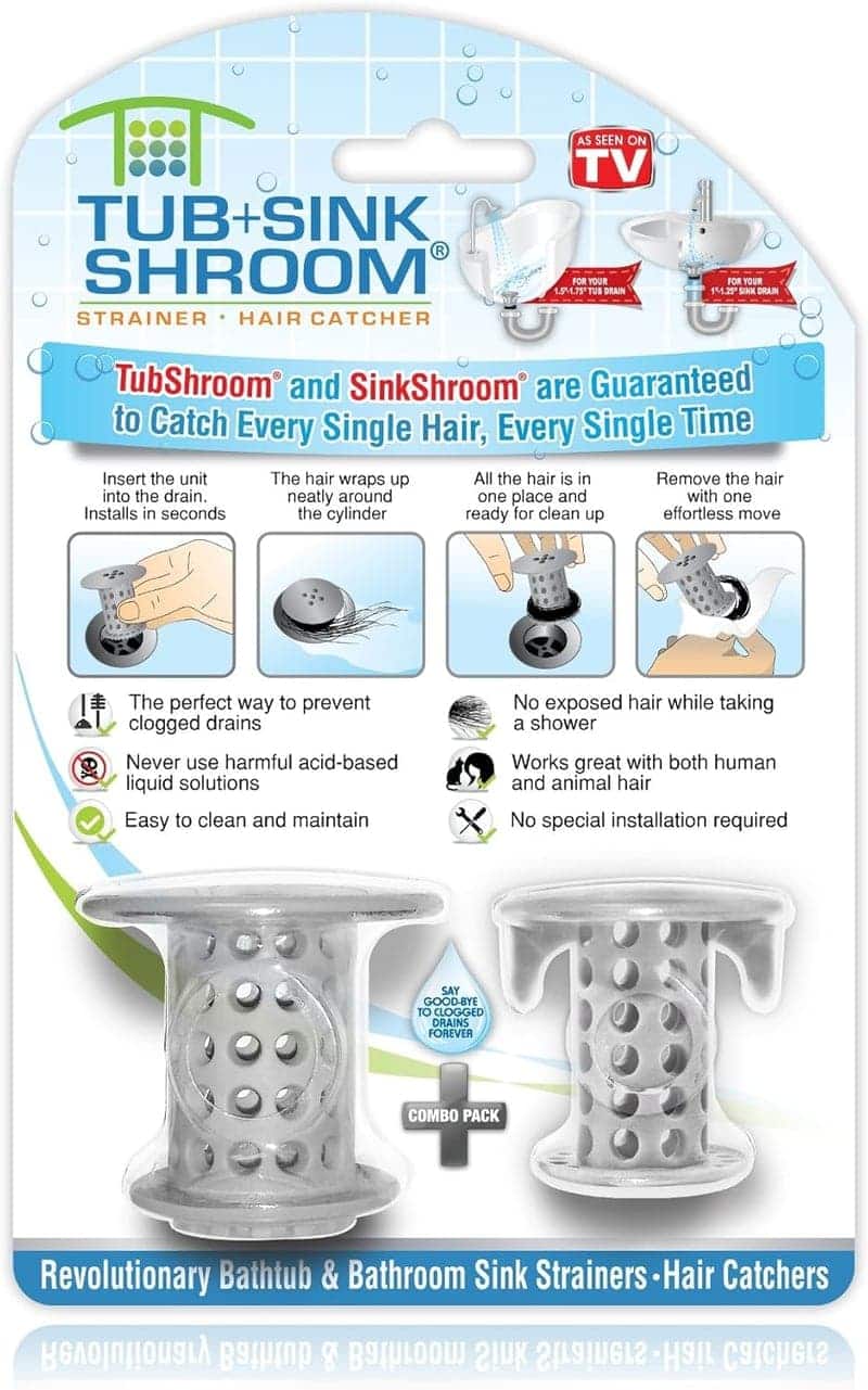 Tub and Sink Hair Catchers – Gray Drain Protectors