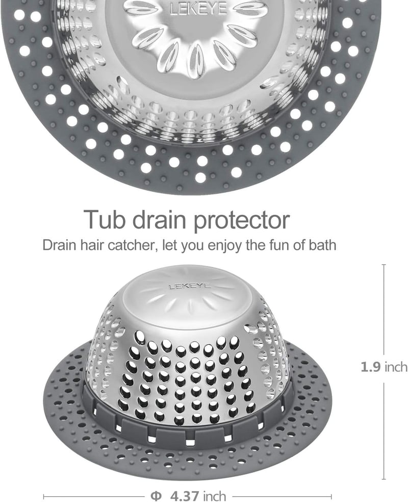 Drain Hair Catcher for Pop-Up & Regular Drains