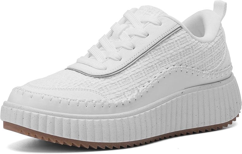 Women's Chunky Tweed Platform Casual Sneakers