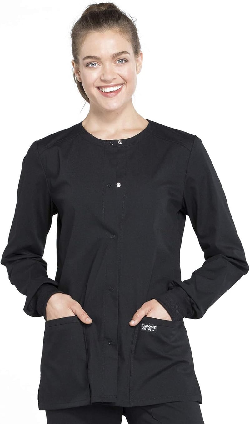 Women's Soft Stretch Snap-Front Scrub Jacket WW340