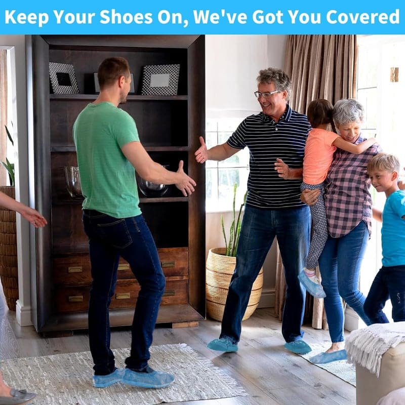 Disposable Shoe Covers for Indoor Use - Water-Resistant (100 Count)