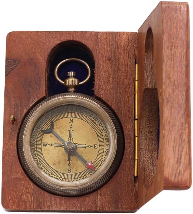 Graduation Brass Compass with Engraved Quotes