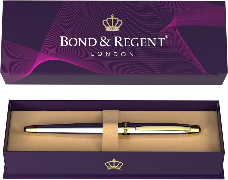 24K Gold & Silver Luxury Rollerball Pen – Gift for Men & Women
