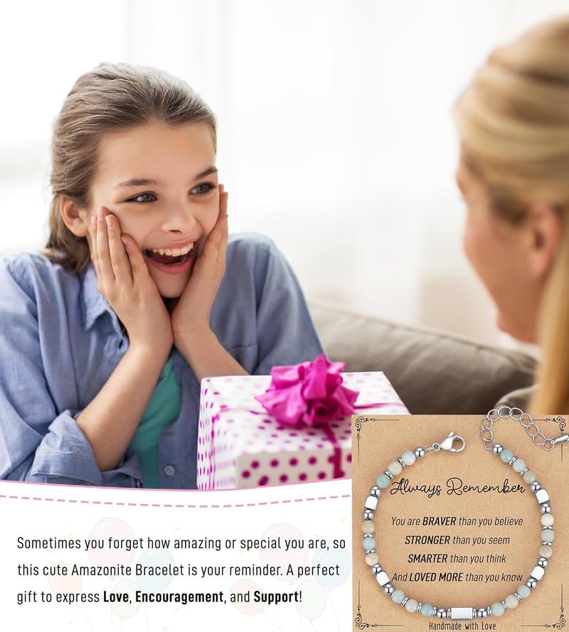Graduation Gemstone Bracelet with Inspirational Card