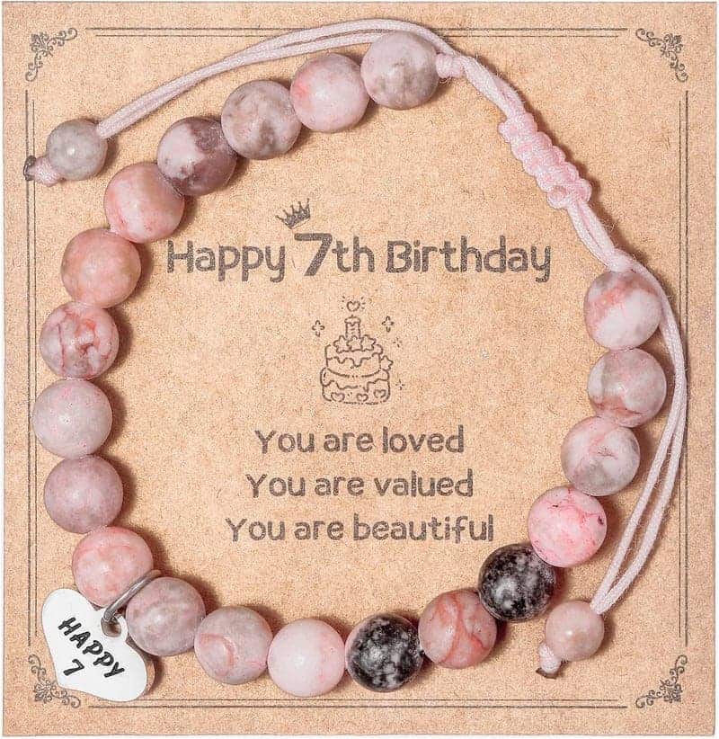 7th Birthday Bracelet for Kids