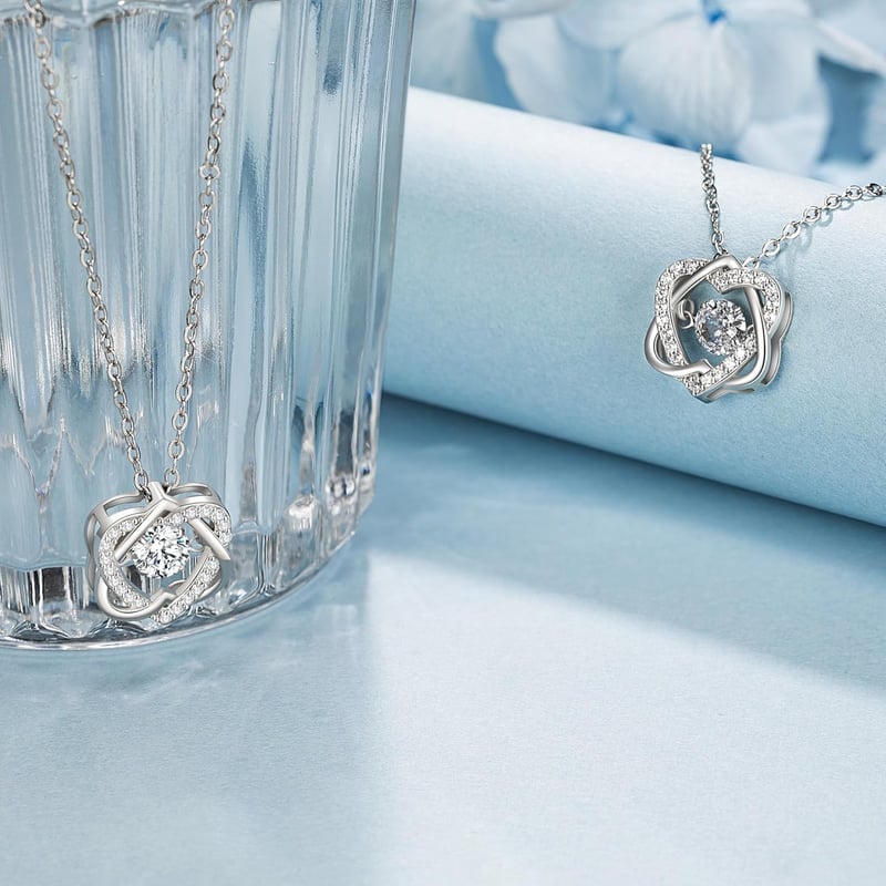 Inspirational Infinity Hearts Necklace for Women - Strength Gift