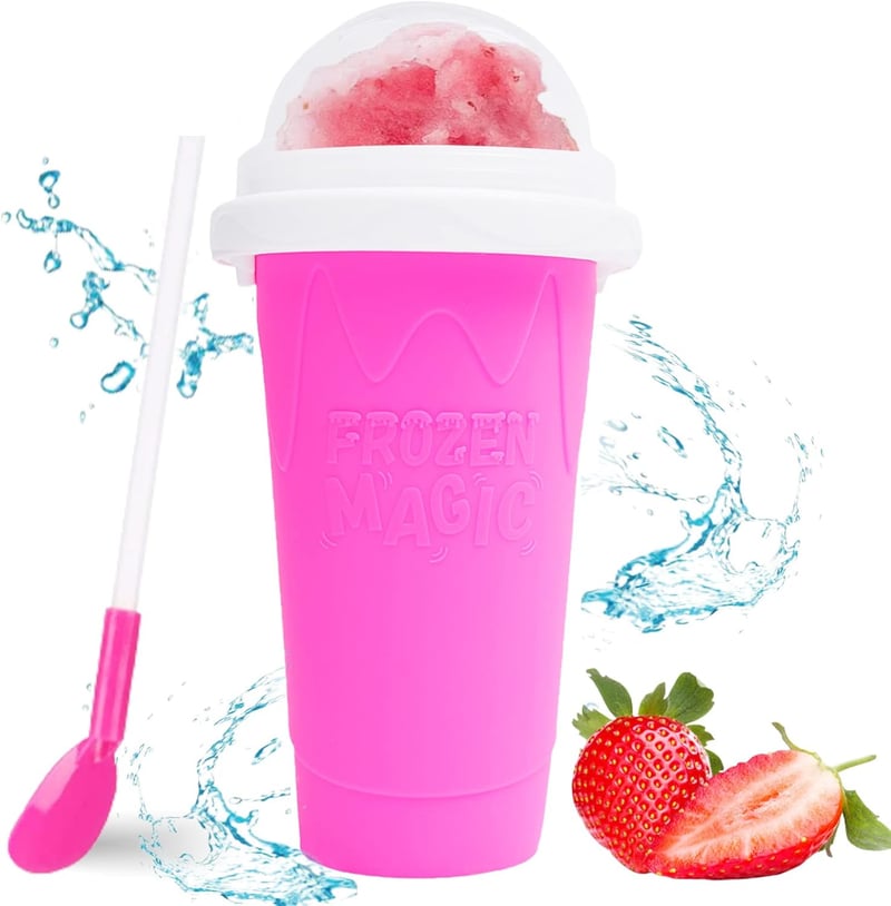 Birthday Gift Pink Slushy Maker Cup for Kids