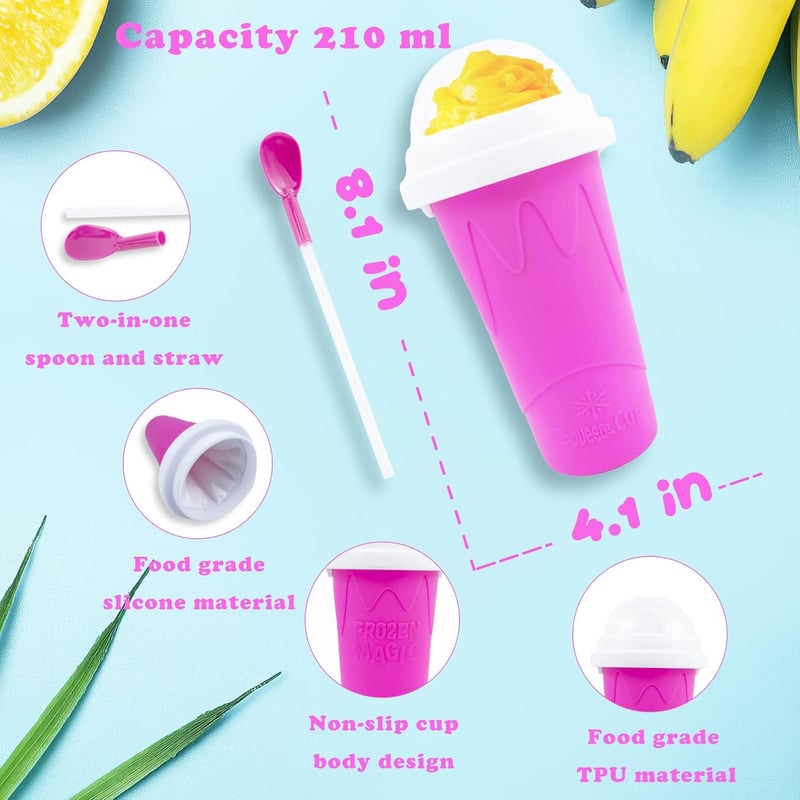Birthday Gift Pink Slushy Maker Cup for Kids