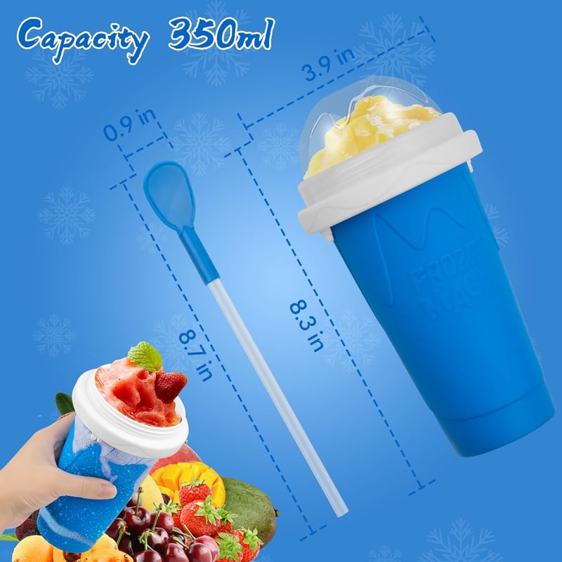 Birthday Slushie Maker Cup for Friends and Family (Blue)