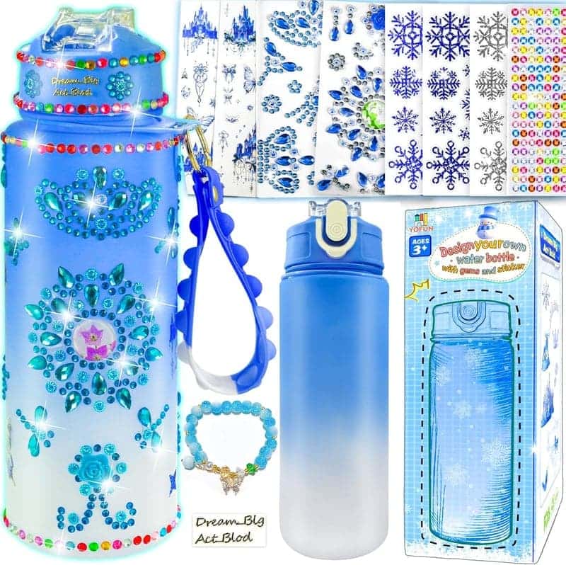 Decorate Your Own Frozen Water Bottle Kit for Girls