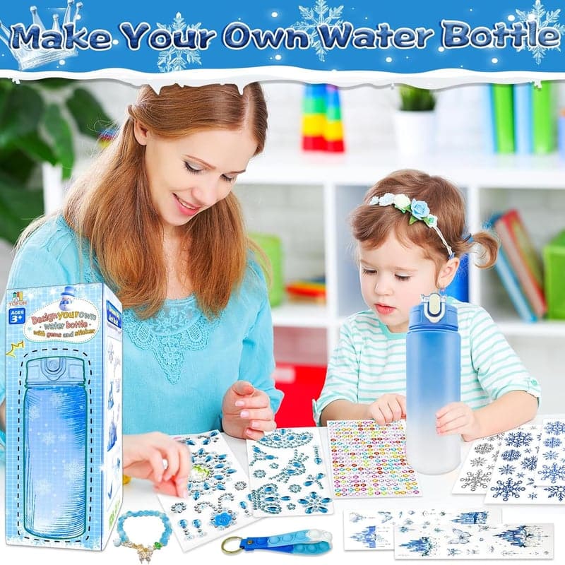 Decorate Your Own Frozen Water Bottle Kit for Girls