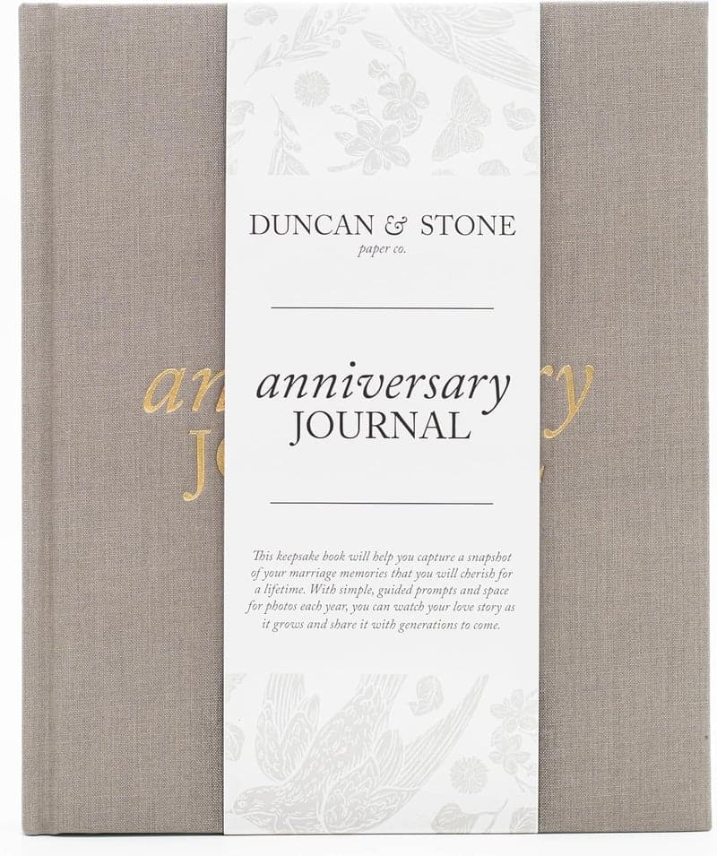 Wedding Anniversary Journal for Couples, Taupe, 189 Pages