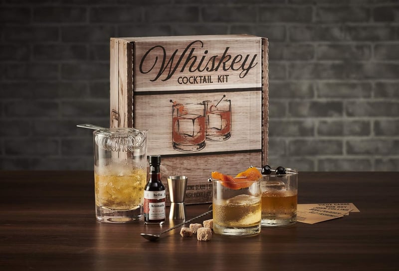 Cocktail Kit with Glasses & Bar Tools