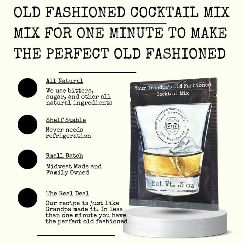 Old Fashioned Cocktail Mix Trio: Original, Smoked, Pudding