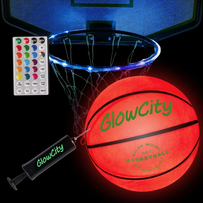 Glow-in-the-Dark LED Basketball for Kids Ages 8+