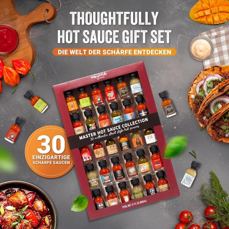 Hot Sauce Sampler Set - 30 Gourmet Flavors