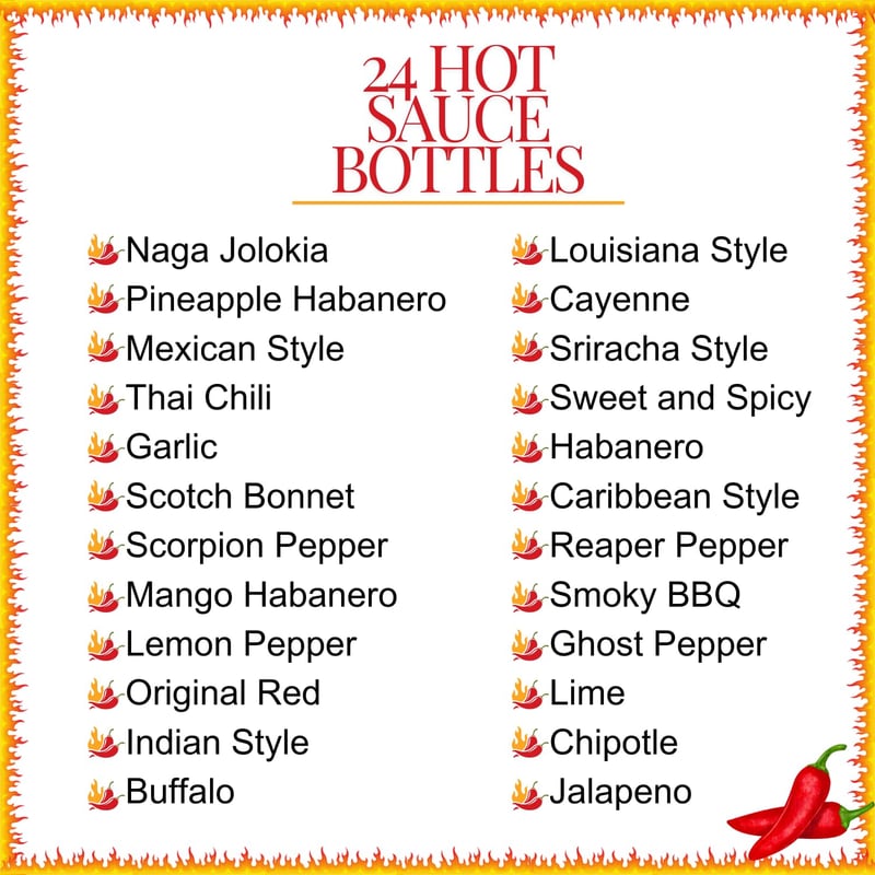 Hot Sauce Variety Pack - Gift Set for Men & Women