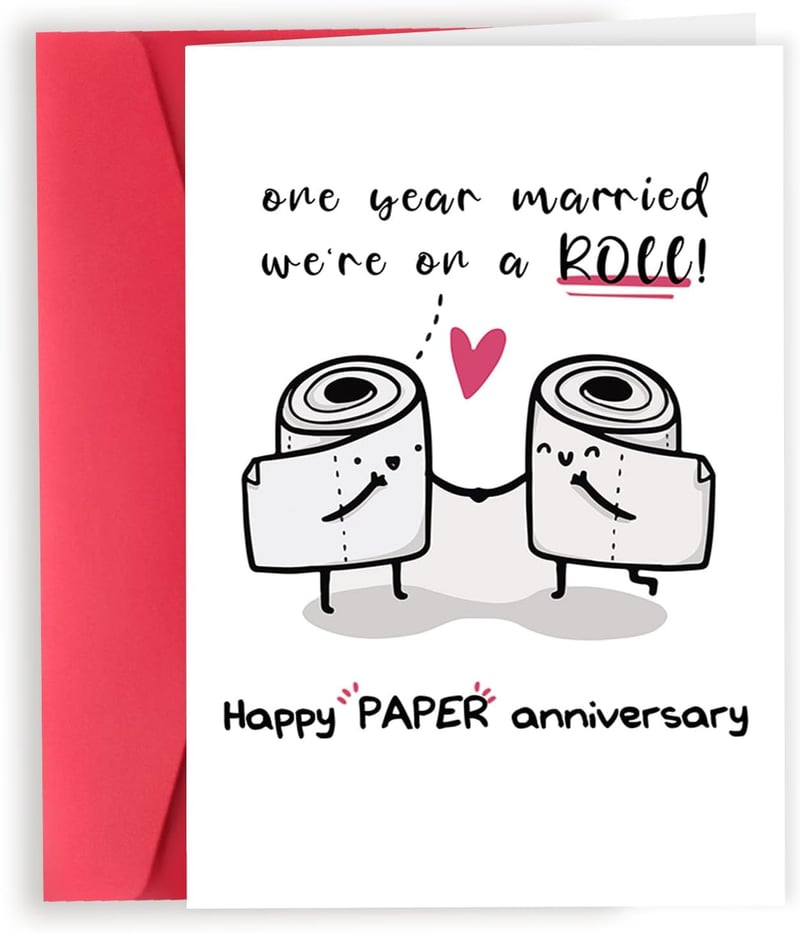 1st Anniversary Funny Card for Couples