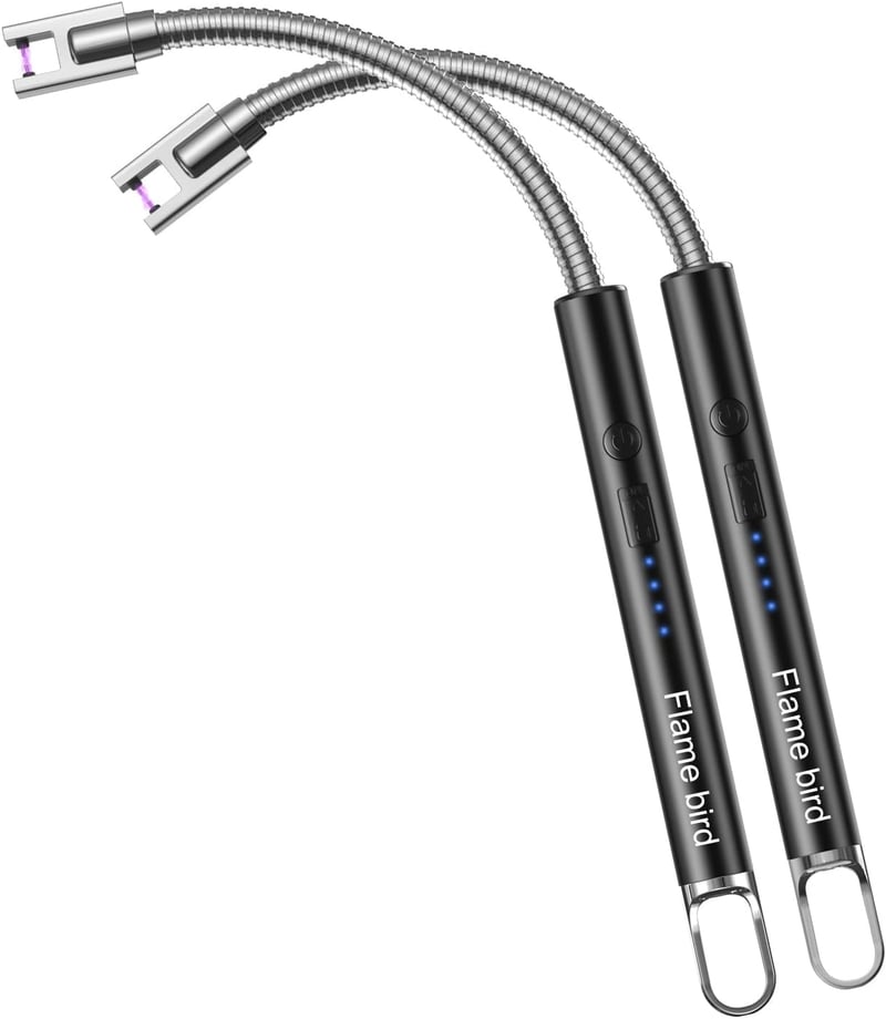 Electric Flameless Arc Lighter, USB Rechargeable, 2-Pack