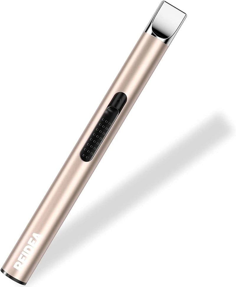 Electronic Candle Lighter, USB Rechargeable, Champagne Gold