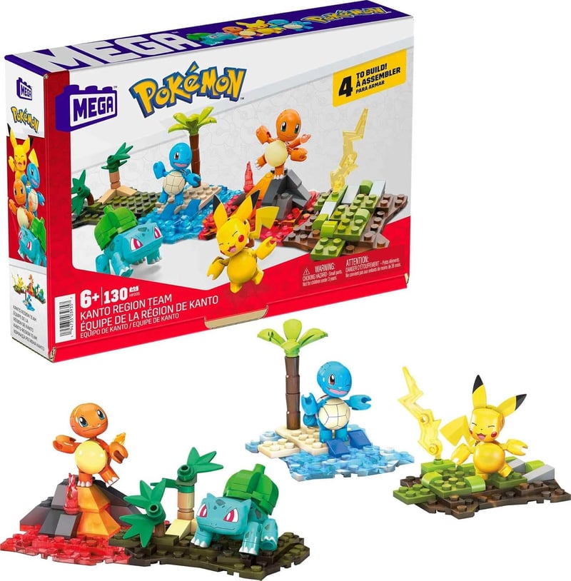 Pokémon Kanto Building Set: 130 Pieces, Kids Toy