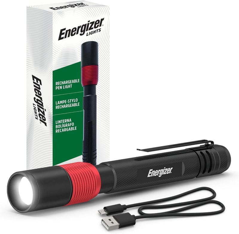 Rechargeable 400-Lumen Pen Light, Water-Resistant LED Flashlight