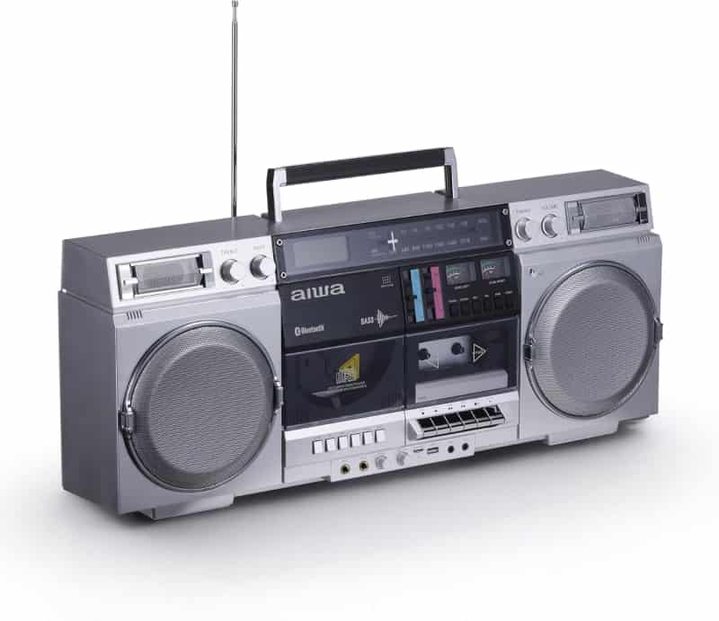Retro Boombox CD Player with Bluetooth & Dual 40W Speakers