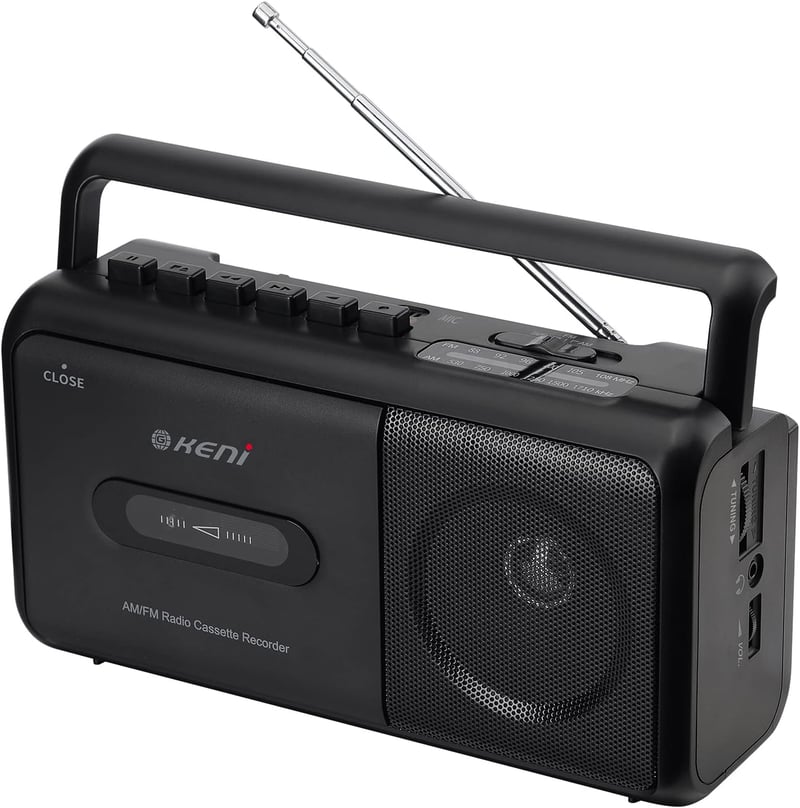Portable Cassette Player Boombox with AM/FM Radio & Recorder