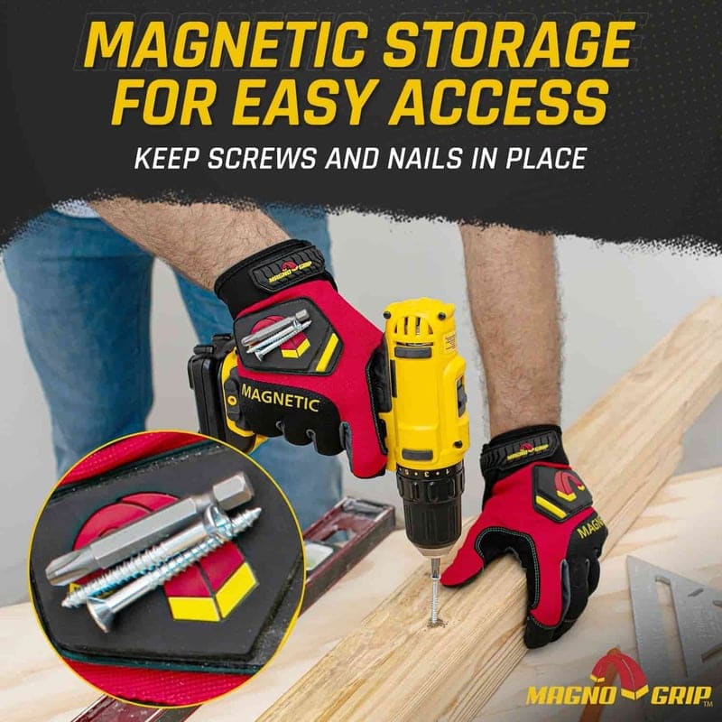 Performance Work Gloves with Magnetic Storage