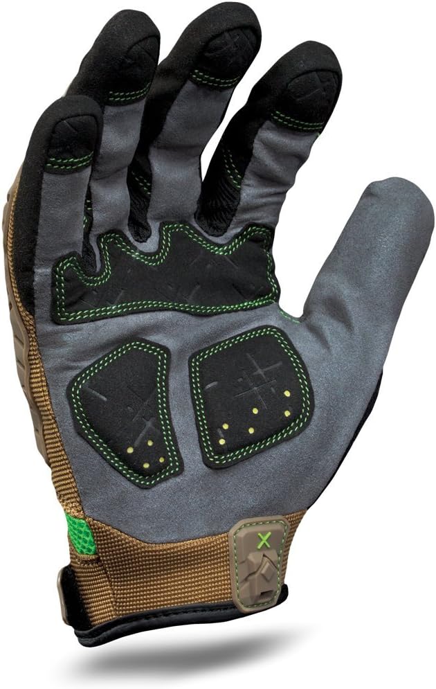 EXO Ironclad Impact Work Gloves, TPR Protection, Brown
