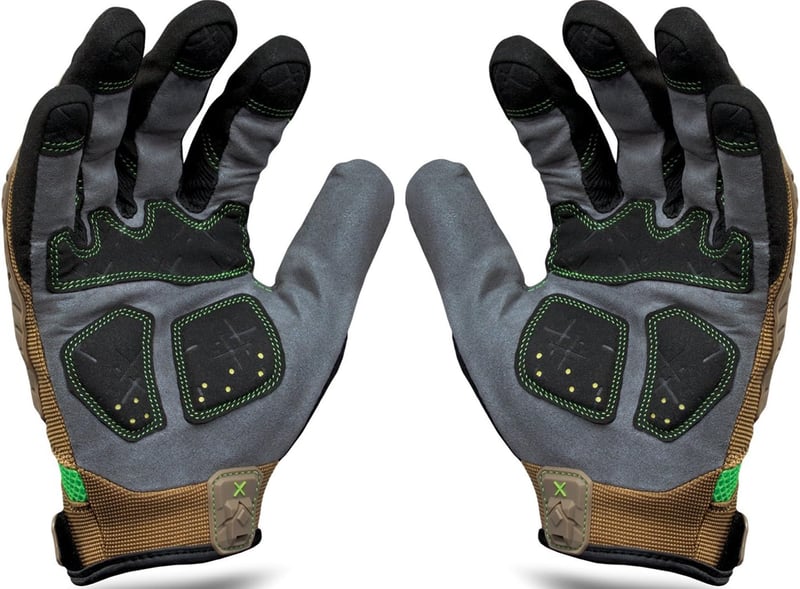 EXO Ironclad Impact Work Gloves, TPR Protection, Brown