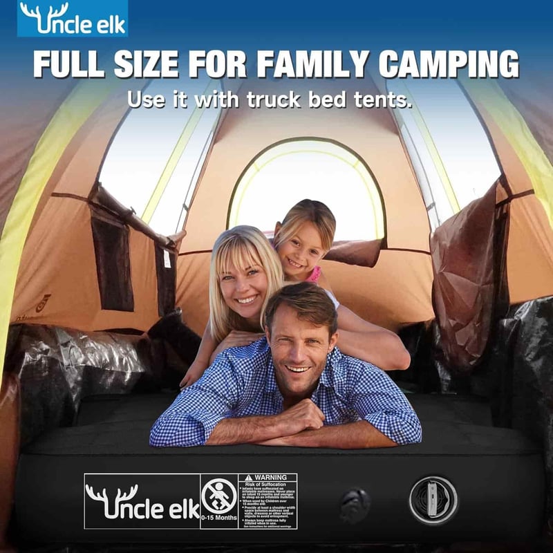 Truck Bed Air Mattress with Pump, 5.5-5.8ft, Black