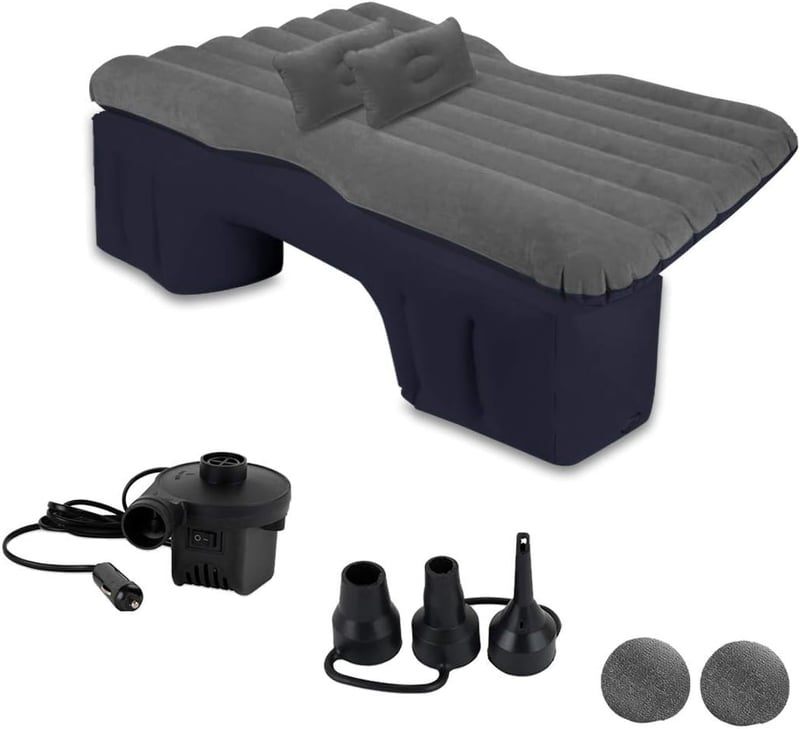 Car Backseat Air Mattress with Pillows - Portable Universal Fit