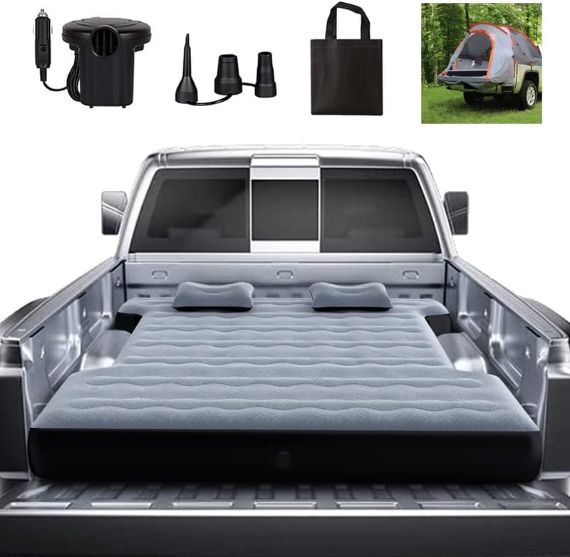 Truck Bed Air Mattress for Camping 5.5-5.8Ft, Grey