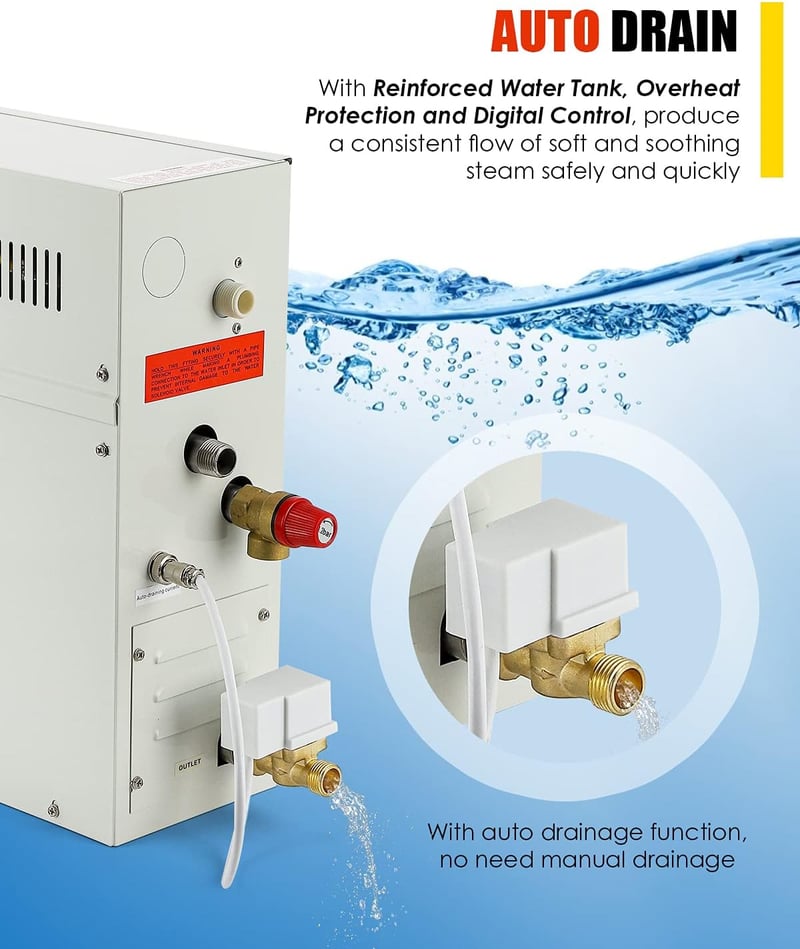 9KW Luxury Steam Shower Generator with Auto Drain