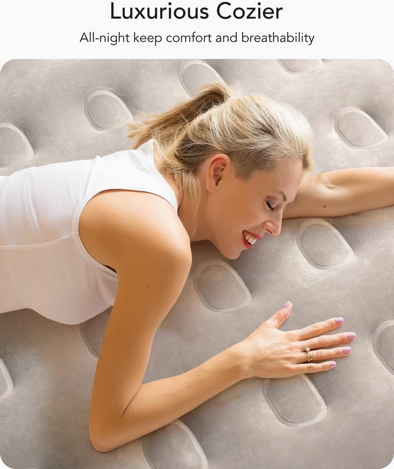 Queen Air Mattress with Built-In Pump, 18