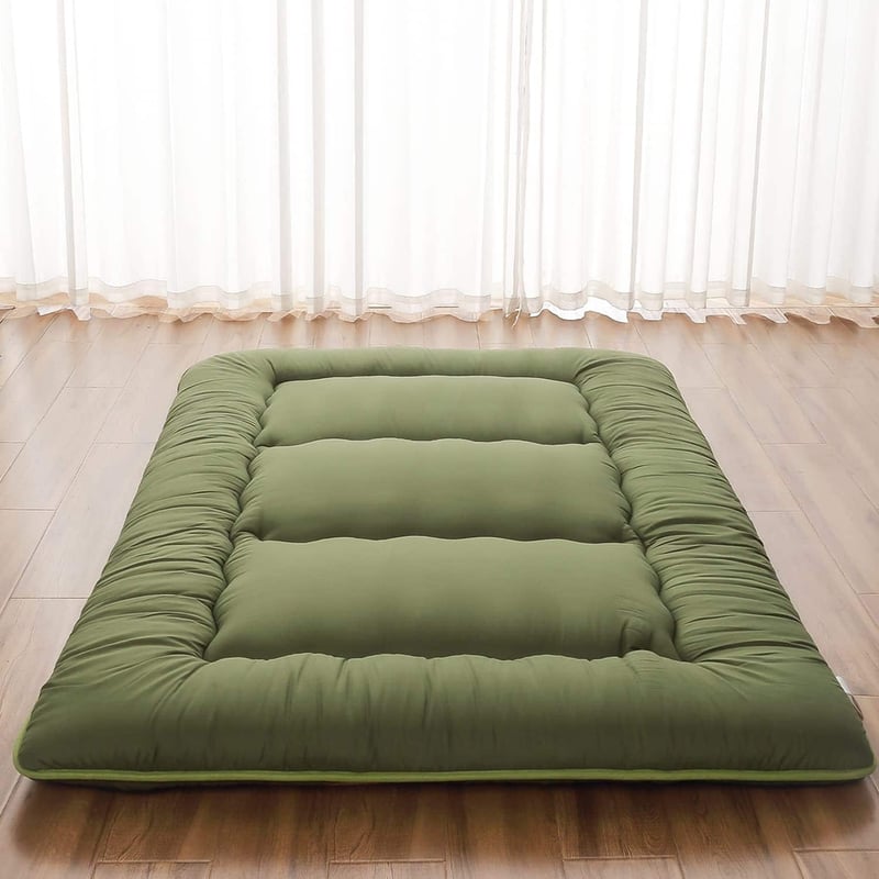 Futon Mattress with Washable Cover, Twin Size, Green