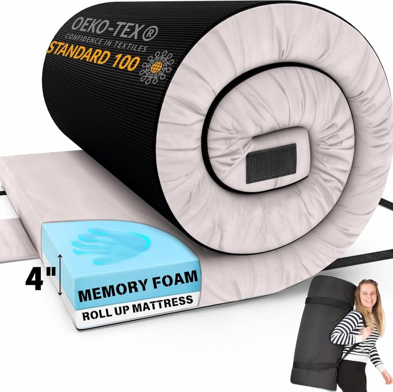 Camping Memory Foam Sleeping Pad for Adults