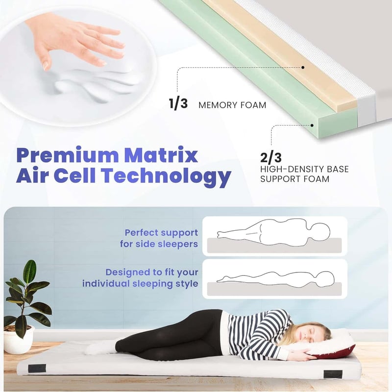 Camping Memory Foam Sleeping Pad for Adults
