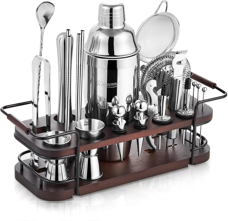 Cocktail Shaker Set with Accessories for Home Bars
