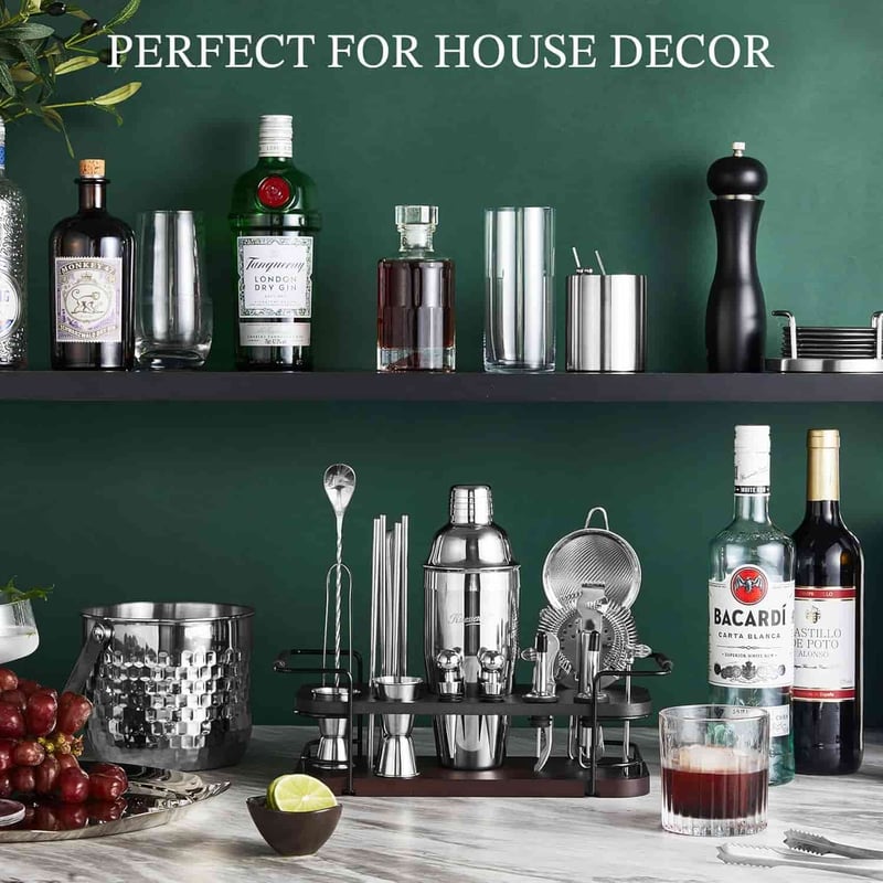 Cocktail Shaker Set with Accessories for Home Bars