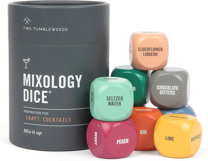 Mixology Dice Set with Recipe Booklet - Kitchen Gift