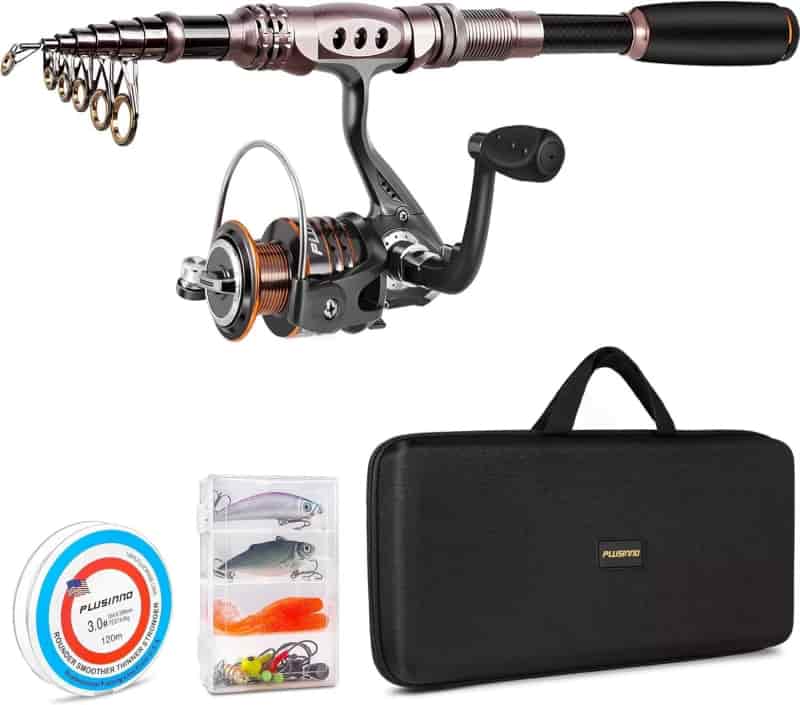 Fishing Rod & Reel Combo Carbon Fiber Telescopic