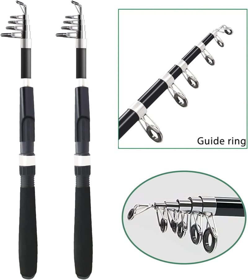 Fishing Rod Combo Set, Carbon Fiber Telescopic Kit