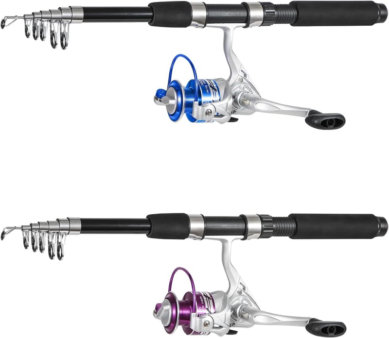 Telescopic Fishing Rod & Reel Set, 6.9ft Carbon Fiber Combo