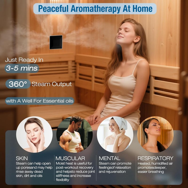 7.5KW Steam Generator for Home Spa with Auto Drainage