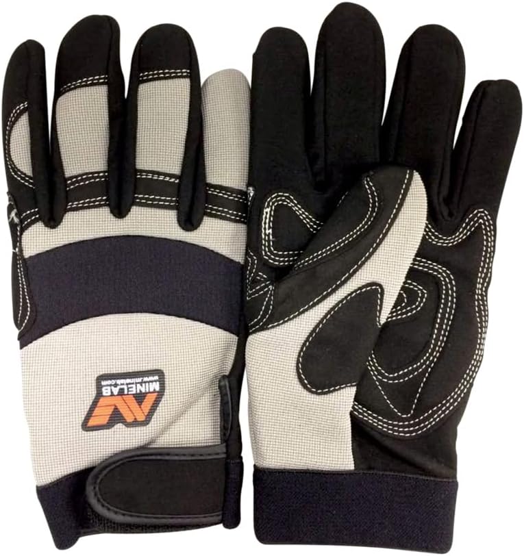 Metal Detecting Gloves, Universal Fit, Gray & Black