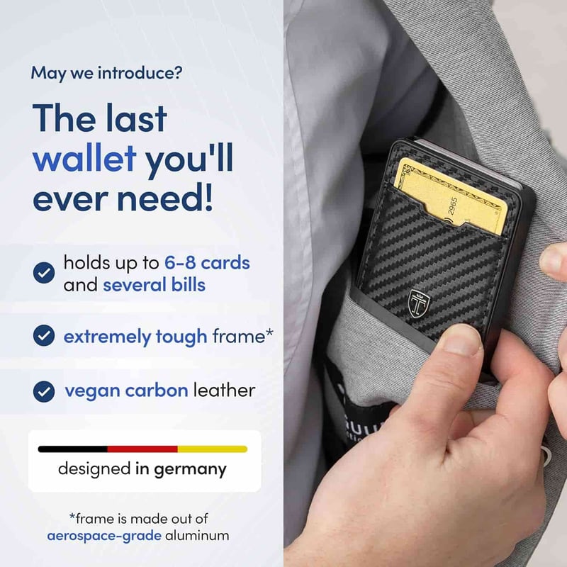 Slim RFID-Blocking Men's Wallet with Metal Card Holder