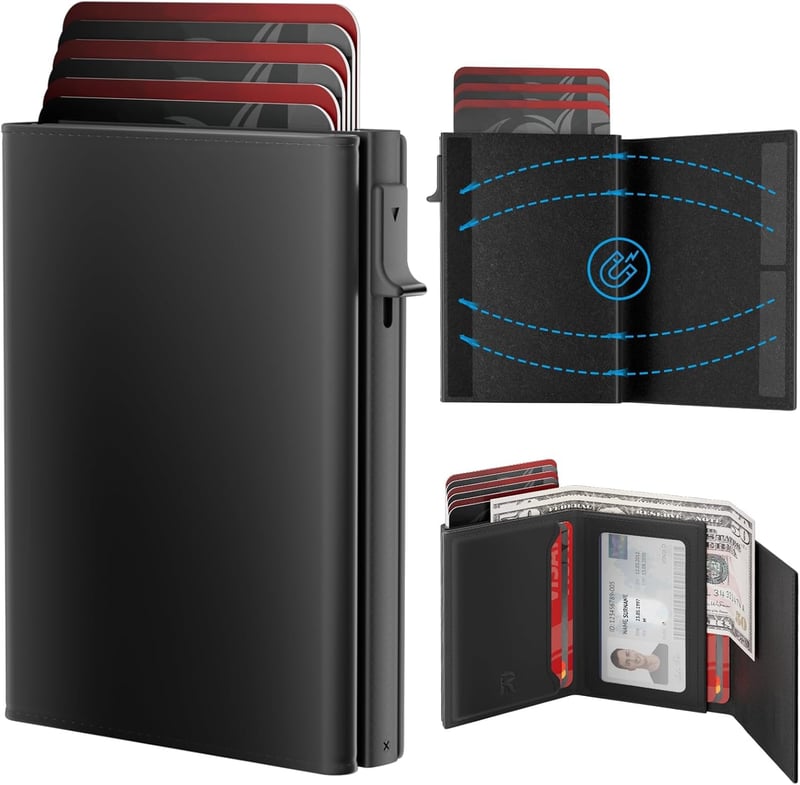 Slim RFID Leather Wallet for Men - 9-14 Cards & Cash Slot