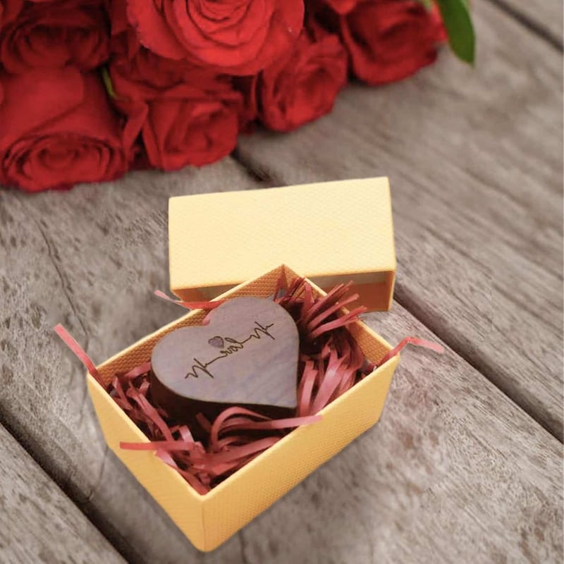 Wedding Proposal Wooden Ring Box with Custom Text and Design
